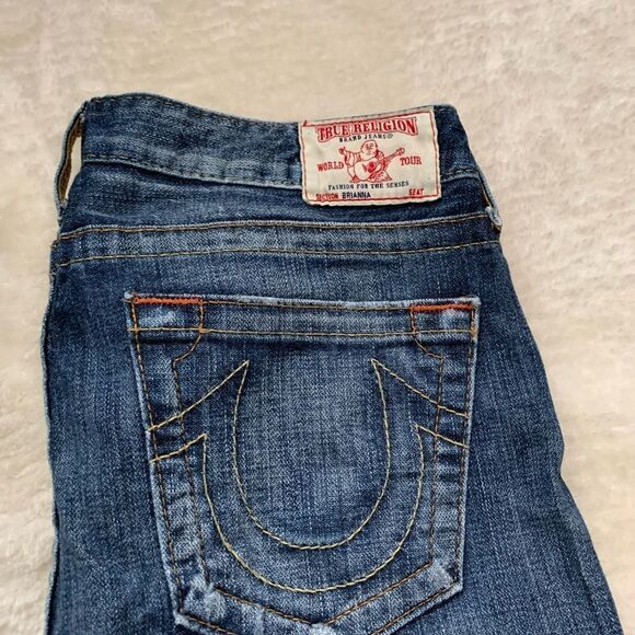 True Religion Brianna Denim Jeans Slim Size 28x32 Pants - Picture 2 of 10